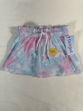 NWT Cat & Jack Toddler Pink & Blue Tie-Dye Skort Size 2T